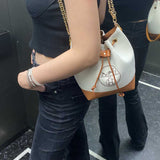 Upcycled Hermes Dust Bag-Bucket Bag