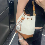 Upcycled Hermes Dust Bag-Bucket Bag