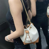 Upcycled Hermes Dust Bag-Bucket Bag