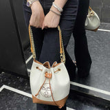 Upcycled Hermes Dust Bag-Bucket Bag