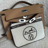 Upcycled Hermes Dust Bag-Coin Purse