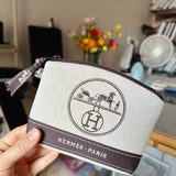 Upcycled Hermes Dust Bag-Coin Purse/Shell Style