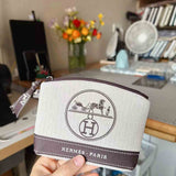 Upcycled Hermes Dust Bag-Coin Purse/Shell Style
