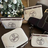 Upcycled Hermes Dust Bag-Cosmetic Bag Kit