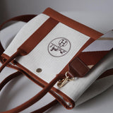 Upcycled Hermes Dust Bag-Garden Party-Canvas