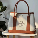 Upcycled Hermes Dust Bag-Garden Party-Canvas