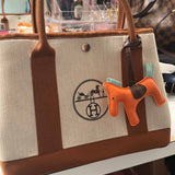 Upcycled Hermes Dust Bag-Garden Party-Canvas