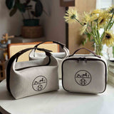 Upcycled Hermes Dust Bag-Toiletry Bag