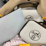 Upcycled Hermes Dust Bag-Toiletry Bag