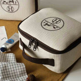 Upcycled Hermes Dust Bag-Toiletry Bag