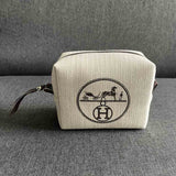 Upcycled Hermes Dust Bag-Zipper Pouch