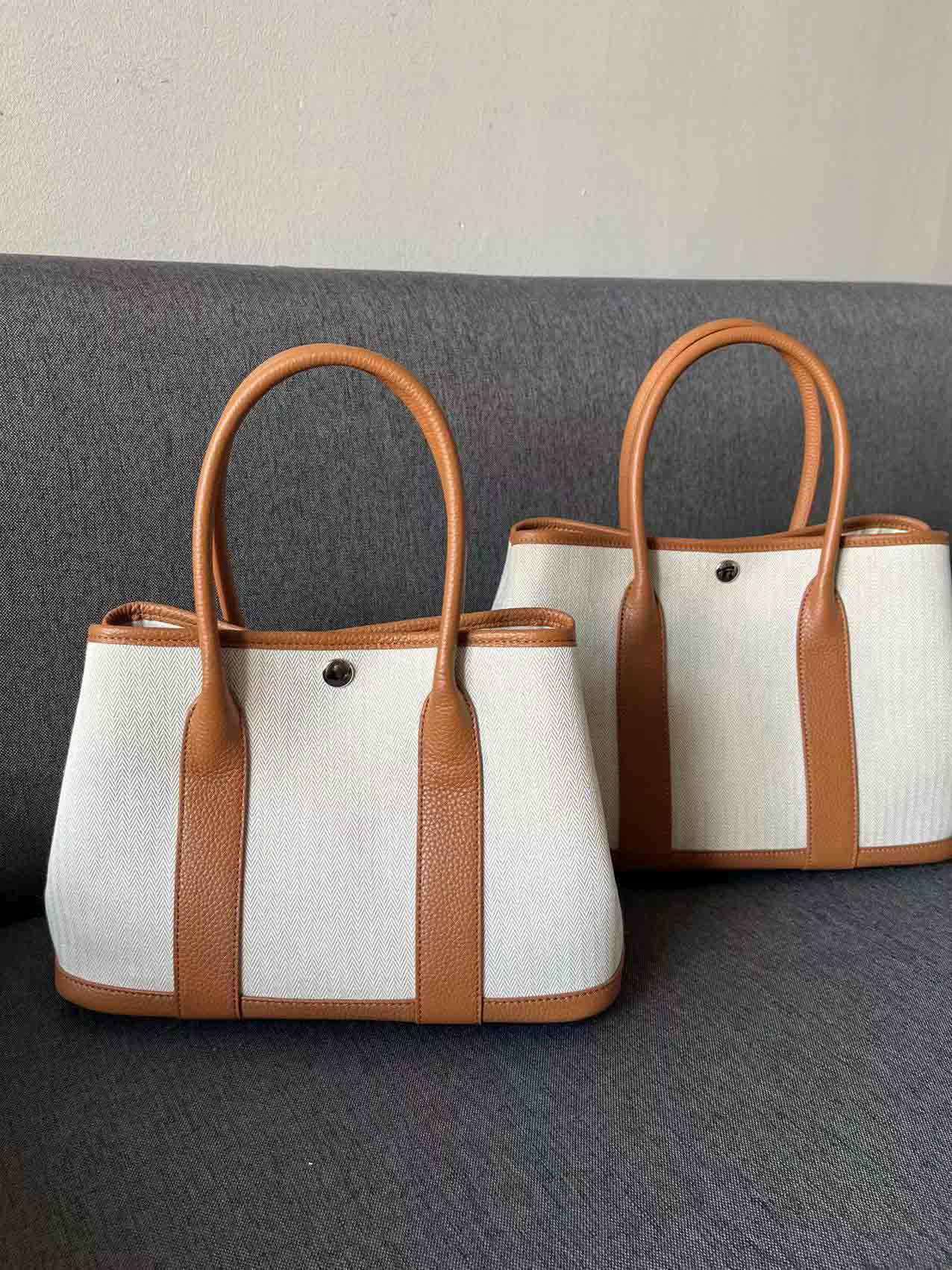 Hermes Garden Party 30 - Etoupe (full canvas) <priced down from $2,300!!!>,  Luxury, Bags & Wallets on Carousell