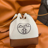 Upcycled Hermes Dust Bag-Bucket Bag