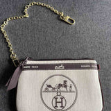 Upcycled Hermes Dust Bag-Key Pouch/Chain Link