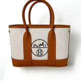 Upcycled Hermes Dust Bag-Garden Party Mini-Leather