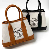 Upcycled Hermes Dust Bag-Garden Party Mini-Leather