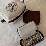 Upcycled Hermes Dust Bag-Zipper Pouch