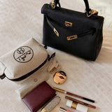Upcycled Hermes Dust Bag-Zipper Pouch
